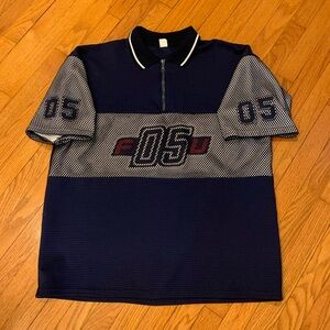 Vintage Y2K FUBU Mesh Fishnet Polo shirt